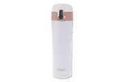 Oasis Stainless Steel Flip-Top Vacuum Flask Drink Travel Bottle 450ml - White