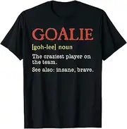 [X.Style] Funny Soccer Goalie Hockey Goalkeeper Goaltender Definition ds459 T-Shirt Black
