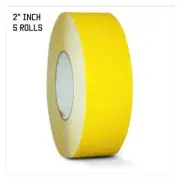5 Rolls Yellow Non Skid Tape - 2" X 60FT Adhesive - 60 Grit - Yellow Anti Slip