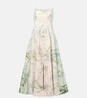 [Camilla] Camilla Crystal-embellished corset dress AU 14 green