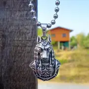 ANUBIS Pendant 925 Sterling Silver Egyptian God Necklace