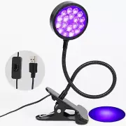 UV LED Black Light Clamp with USB, Upgraded 5W 395nm Portable