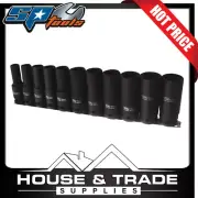 SP Tools Socket Set 12 Piece 1/2" Drive 6 Point Metric Impact Deep SP20360
