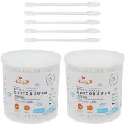 Cotton Swabs Precision Pointed - 400 Count Pointy Organic Cotton Buds Double Sid
