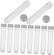 Vaguelly Unique Portable Candy Bottles 10 Pack Plastic Test Tube Containers for Storage Diy Tea Supplies