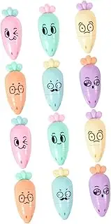 jojofuny 2sets 6pcs Carrot Shaped Highlighter Markers Compact Daily Supplies for School DIY Scrapbooking Vibrant Water Based Pigments for Smooth Writing Attention Grabbing Events 6pcs*2