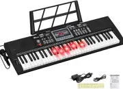 61 Keys Keyboard Piano Lighted Keys for Kids Teens Beginners Birthday Best Gift,