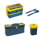 Layer Portable Lunch Box for Kids with Fork and Spoon Microwave Bento2955
