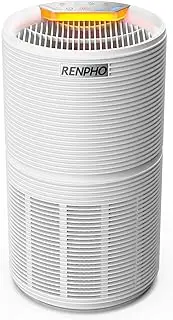 RENPHO Air Purifier for Home Large Room, True HEPA & Activated Carbon Filter, Quiet Air Cleaner, 3 Timers, Child Lock, Night Light, Filter Change Reminder, Removes Pet Dander Allergies Smoke Pollen