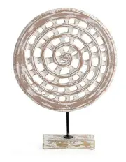 [Willow & Silk] Coastal Shell Tabletop Plaque Decor in Natural