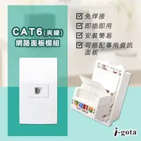 在飛比找PChome24h購物優惠-i-gota CAT6網路面板模組(夾線)(HE-LAN)