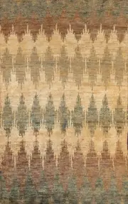 Hand-Knotted Abstract Moroccan Area Rug 5x8 Ft Oriental Jute Carpet Modern Rug