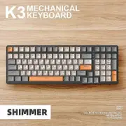 K3 Russian/English Gaming Mechanical Keyboard for Gamer Hot-swap Red/Blue Switch Type-C Wired 100 Keys Backlight Effect Rus Shimmer Red Switch