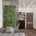 Artificial Expandable Faux Jasmine Leaves Fence Panel With PVC Back Home Decor