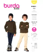Burda 9251 Boys Top & Pants Size 4-10 Sewing Pattern NEW!