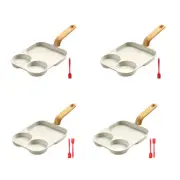3 Section Skillet Mini Pancake Pan Nonstick Egg Frying Pan for Egg