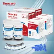 SINOCARE ACCU GlucoseTest Strips & Lancets for Diabetes (NO Monitor) 50-500 PCS