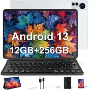 Android 13 Tablets 12GB+256GB 10.1" 8Core 8000mAh 8MP+13MP with Keyboard Case