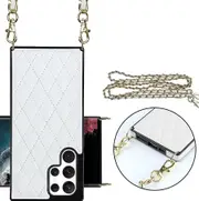 Cross body Lanyard Cover for Samsung Galaxy S22 Ultra Case - White