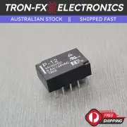 1PCS 2A 12VDC DPDT PCB Mount Telecom Relay P-12 Black