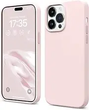 AOTESIER Shockproof Designed for iPhone 14 Pro Case 6.1 inch,[Silicone Slim Series] Rubber Full-Body Protection Bumper Phone Case for 14 Pro with Soft Anti-Scratch Lining, Chalk Pink