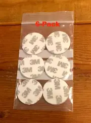 6x 3M 9080 Adhesive Double-Sided Foam Tape Discs 34mm Dia/2mm Dots Circles Piezo