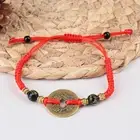 Chinese Feng Shui I Ching Ancient Coin Red String Attract Lucky Wealth Brace*AU