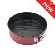 10 Inch Deep Springform Pan Non-stick Loose Base Red Cake Tin Tray 25cm RRP $29