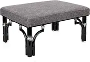 BIANCHINI Small Foot Stool Ottoman Stool Grey Footstool for Living Room Modern Footstools and Ottomans Small Sofa Couch Footrest Stools, Dove Grey