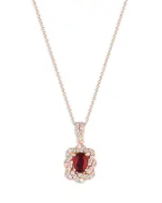 Bloomingdale's Fine Collection Ruby and Diamond Pendant Necklace in 14K Rose Gold, 21.6