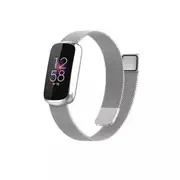 Silver Fitbit Luxe Band Replacement Magnetic Wristband Watch Soft Stainless Steel Strap
