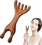 Sandalwood Comb - Sandalwood Deer Antlers Comb, Sandalwood Massage Comb, Professional Deer Antler Smoothing Comb, Ergonomic Deer Antler Massage Comb