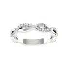 0.25Ct RounD Colorless Moissanite 925 Silver Wedding Band For Her infinity Ring