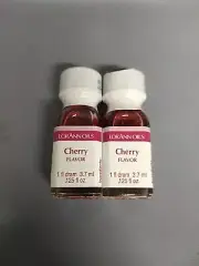 2 LorAnn Oils Super Strength Flavor Food Flavoring Bottles 3.7ml Cherry