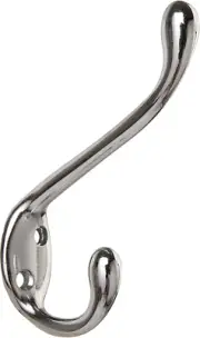 6 PCS Double Prong Robe Hook, Dual Coat Hooks with 12 Pieces Screws Antique W...