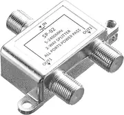 Voniecop Digital 2 Way Coaxial Cable Splitter 5-2400MHz, RG6 Compatible, Work with Analog/Digital TV Connections and Internet