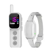 Rechargeable Dog Electric Training Collar with Remote for Small Medium Large Dogs with Beep, Vibration, Safe Shock Modes (White)