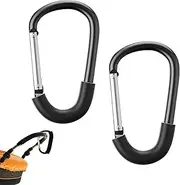 2PCS Heavy Duty Pram Clips Buggy Clips, Large Pram Hooks for Bags Pram Bag Clips, Stroller Carabiner Clips for Hanging Bag