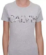 Calvin Klein Performance Cotton Camo-Logo T-Shirt Gray L NWT! $39.50
