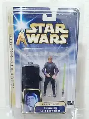 Star Wars Saga Luke Skywalker Holographic Figure #11 & Star Case ~ Misp