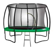 Kahuna 12ft Trampoline Free Ladder Spring Mat Net Safety Pad Cover Round Green