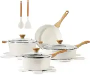 SENSARTE Nonstick Ceramic Cookware Set 13 Piece Healthy Pots and Pans Set