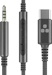 Thore 2.5mm to USB-C Audio Cable for Bose Headphones (QC25 QC35 QC45 700) Replacement Aux Cord with Mic/Remote/Volume Control (Adapter Free Type-C connectivity)