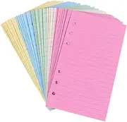 CAXUSD Detachable Notebook Paper 100pcs A5 Binder Inserts Ruled Lined Notebook Refills