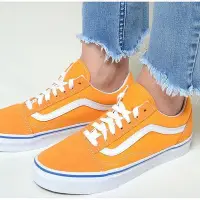 在飛比找Yahoo!奇摩拍賣優惠-【正品】VANS OLD SKOOL 桔色 帆布 白線 藍邊