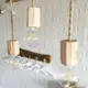 原木燈頭單頭吊燈個性創意木藝燈具簡約餐廳臥室復古美式實木燈座