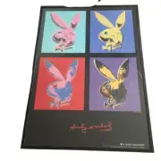 beautiful goods Andy Warhol poster A1 size playboy with frame from Japan 202210M