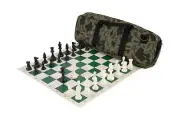 Deluxe Chess Set Combination - Solid Plastic - Jungle Camo