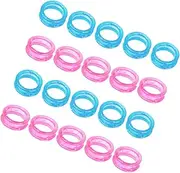 20pcs Colorful Silicone Scissors Ring Insert Rings for Pet Scissors Barber Tool Shear Thumb Insert Silica Gel