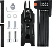 Heavy Duty Cycle Lock - High Security Folding Bike Lock | Anti-Theft Guard for Gate, Secure Locks, Duraable Cycle Loock for Outdoor Use, Protective Bike Loock for Theft Prevention